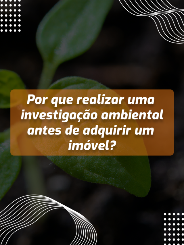 Por que realizar uma investigação ambiental antes de adquirir um imóvel?